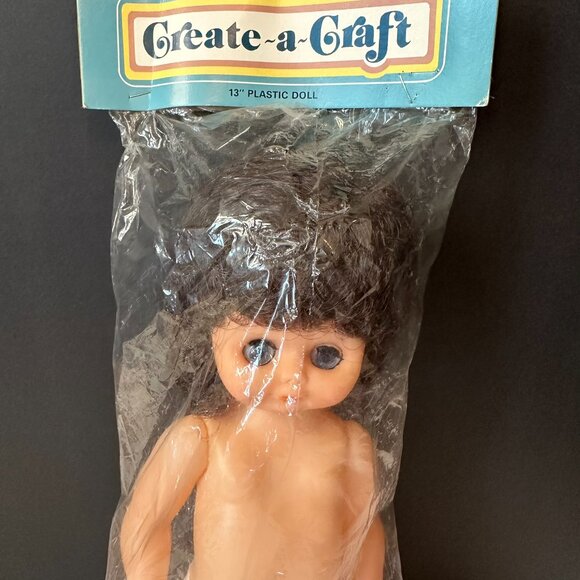 Create-a-Craft Angel Doll 13" – Brown, Sleepy Eyes Like #3049P Fibre-Craft - Picture 7 of 13